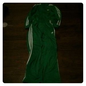 adidas green jumpsuit